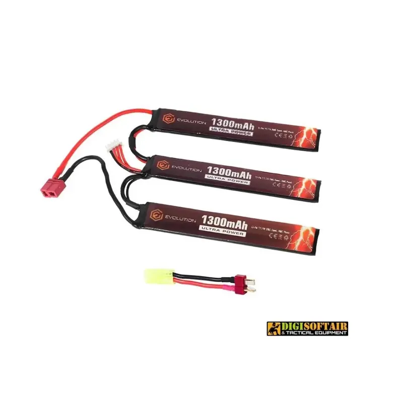 Evolution Li-Po Ultra Power 11.1V 1300mAh 20C - 40C (3 x mm 6.1x21x130) EA0150B
