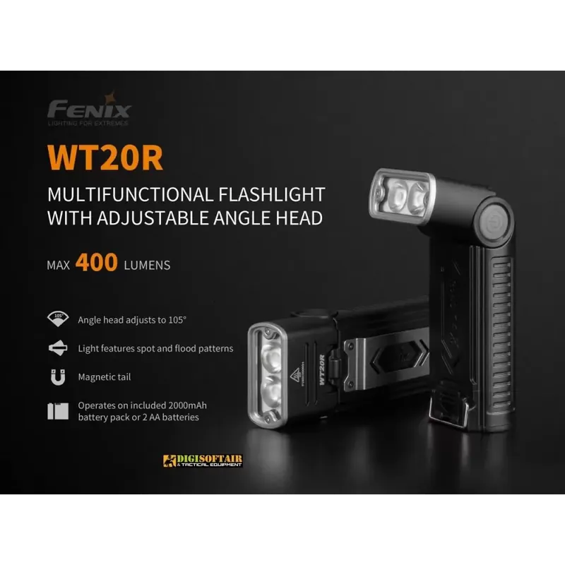 Fenix WT20R Torcia con testa orientabile 400 lumen