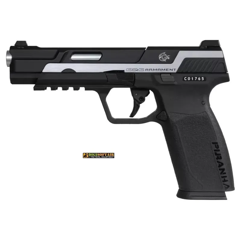 G&G Piranha MK1 Pistola Gas blowback black silver