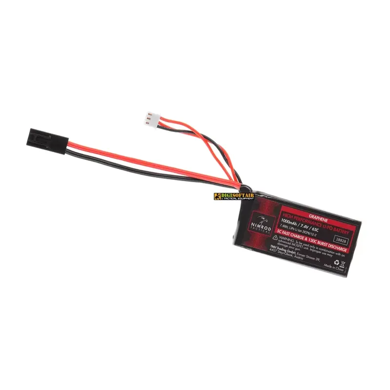 Nimrod Lipo 7.4V 1000mAh 65C Graphene PEQ Type