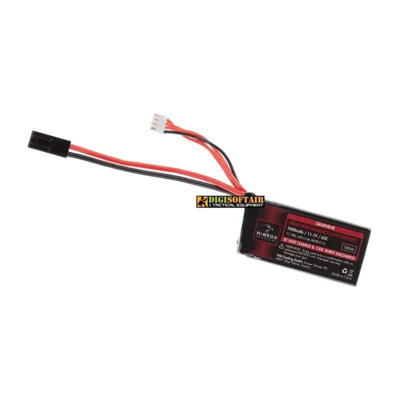 Nimrod Lipo 11.1V 1000mAh 65C Graphene PEQ Type