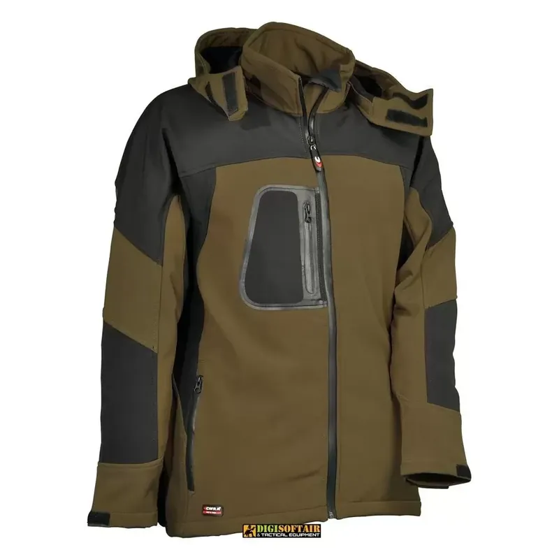 Softshell Sweden Cofra colore Fango, impermeabile e antivento