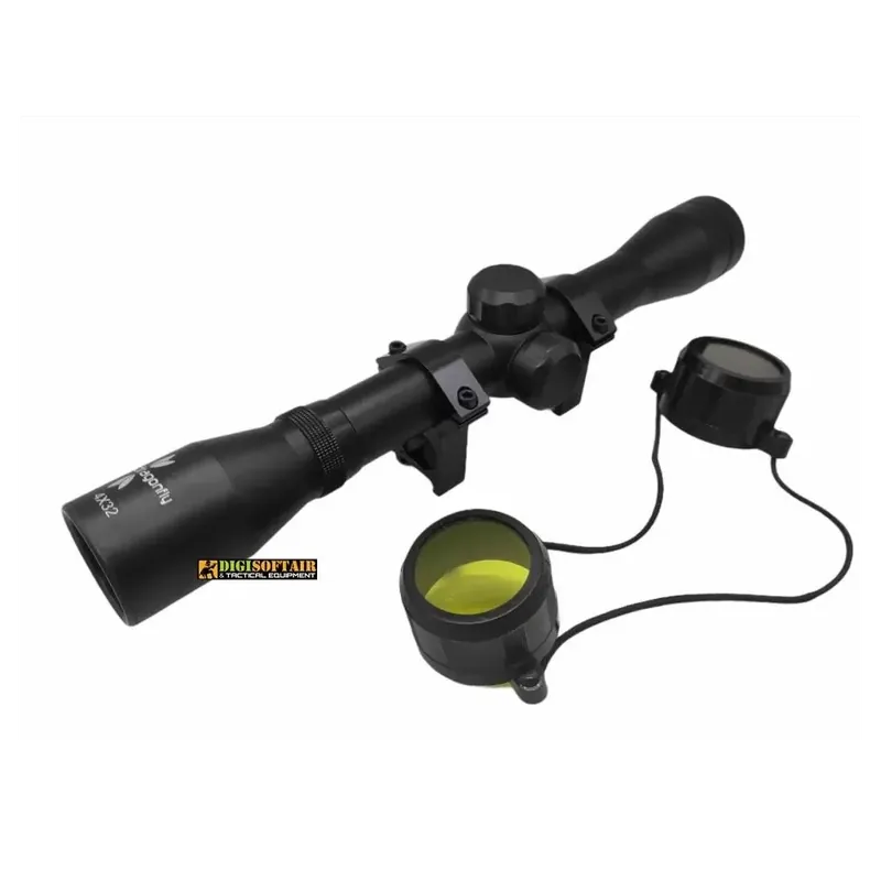 DRAGONFLY OTTICA 4X32 con reticolo a croce in scala