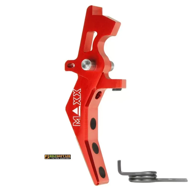 Maxx Model CNC Aluminum Advanced Speed Trigger Style B Red MX-TRG002SBR
