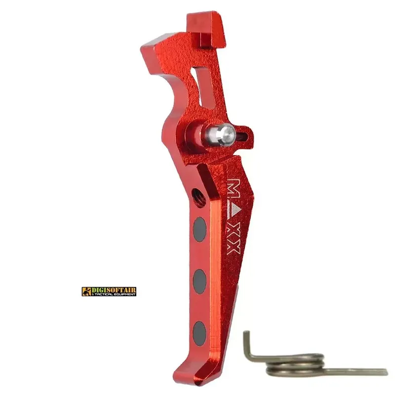 Maxx Model CNC Aluminum Advanced Speed Trigger Style E Red MX-TRG001SER