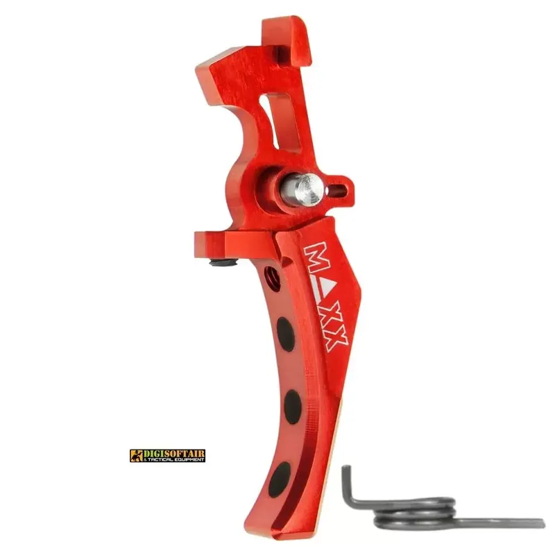 Maxx Model CNC Aluminum Advanced Speed Trigger Style D Red MX-TRG002SDR