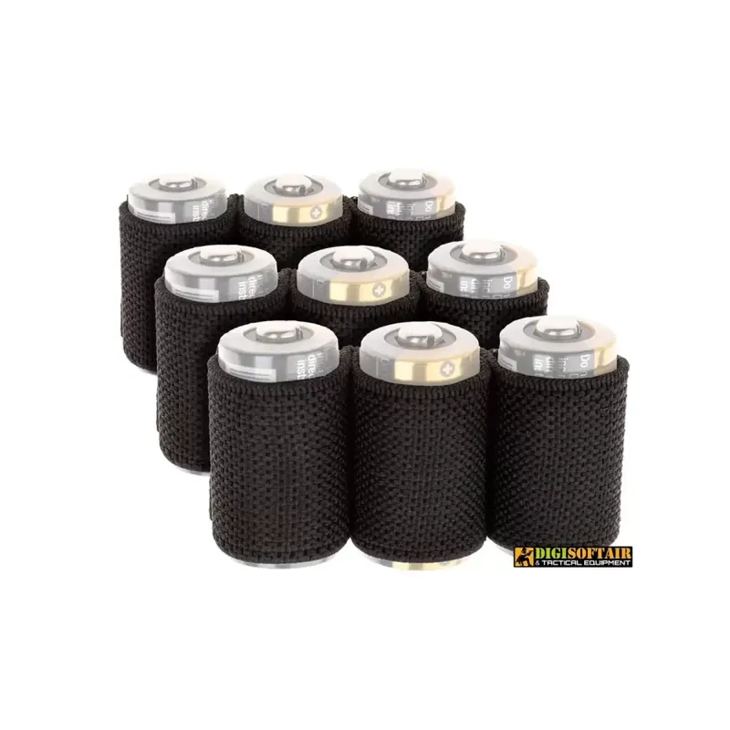 Battery Strap CR123 3-pack Invader Gear Black color