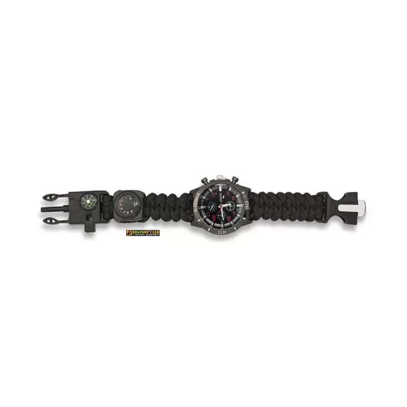 Orologio con set di sopravvivenza Nero 33879-NE