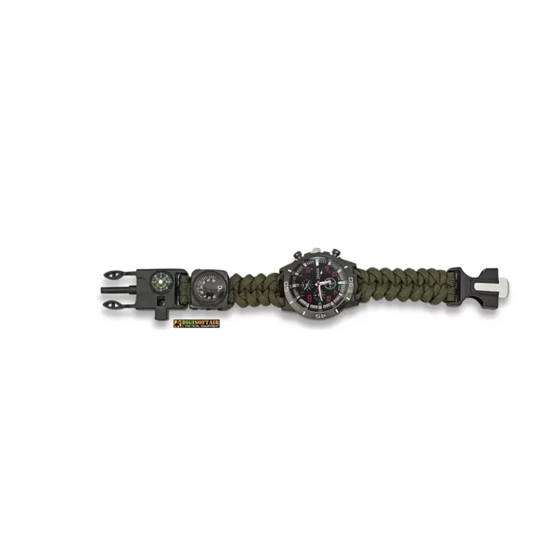 Orologio con set di sopravvivenza Verde 33879-VE