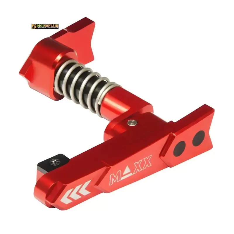 maxx model CNC Aluminum Advanced Magazine Release Style A Red MX-MAR001SAR