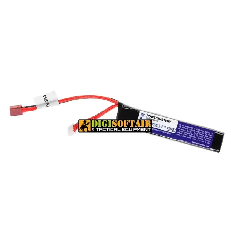 Pirate Arms LiPo 11.1V 1100mAh 20C Stock Tube T plug Type