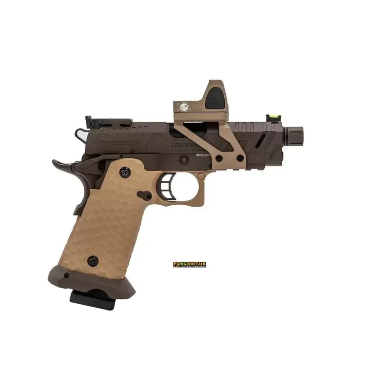 Vorsk CS Hi-Capa Vengeance 3.8 Compact Tan/Bronze con Red Dot