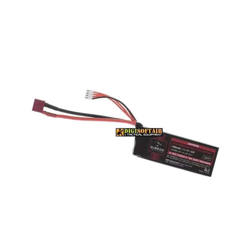 Nimrod Lipo 11.1V 1500mAh 65C Graphene PEQ Type, T-Plug version