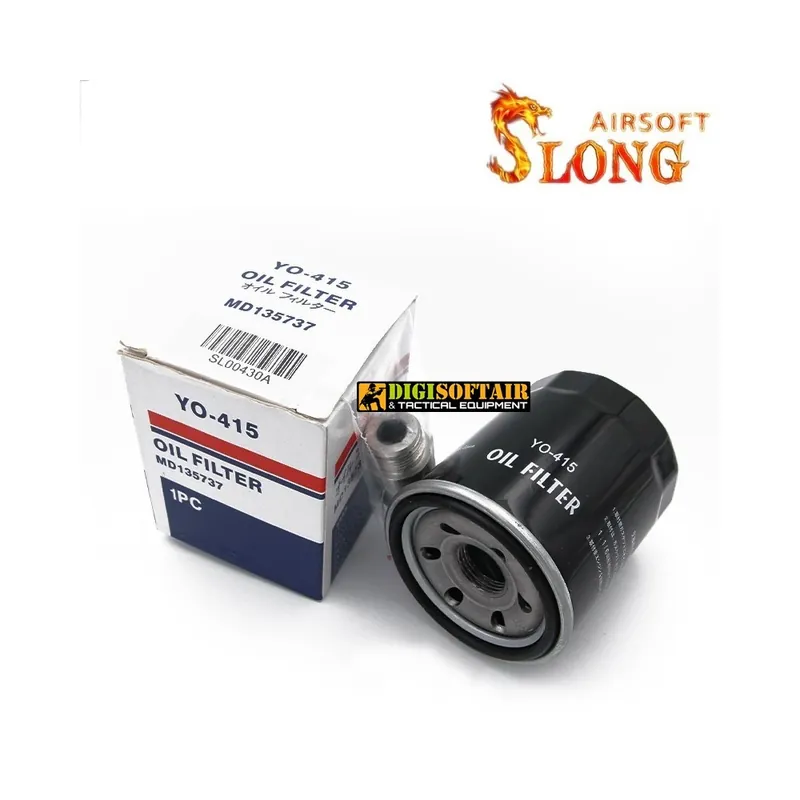 SLONG AIRSOFT BigSilencier oil filter style A - Bright black, 14mm CCW