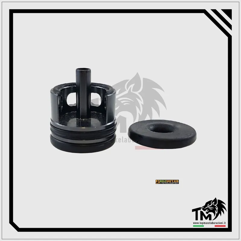 Top Max Testa cilindro in Ergal V2 con PAD BLACK e battuta alta TCMMV2B-NV