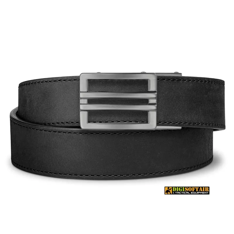 Kore Essentials X1 Gunmetal buckle Black Buffalo Leather Gun Belt