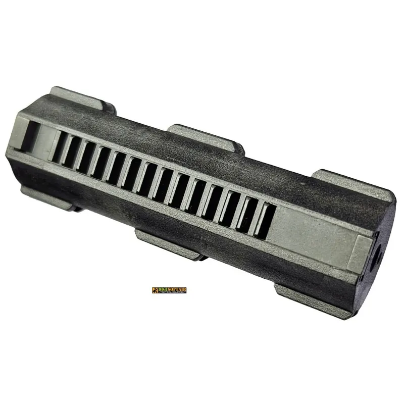 Pistone ZERO-SHOCK Alleggerito in tecnopolimero caricato fibra di carbonio full metal rack 14 denti Fps PM03CF+