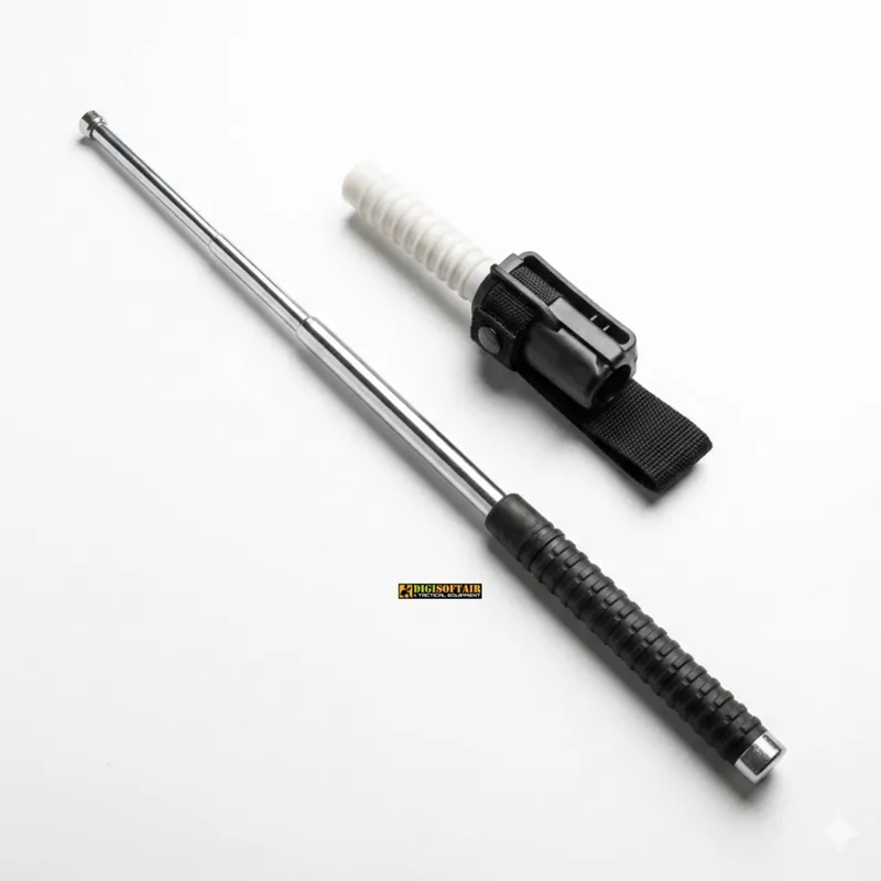 KH Security Manganello Telescopico 21" Impugnatura Nera – Estensione Acciaio K++ Security