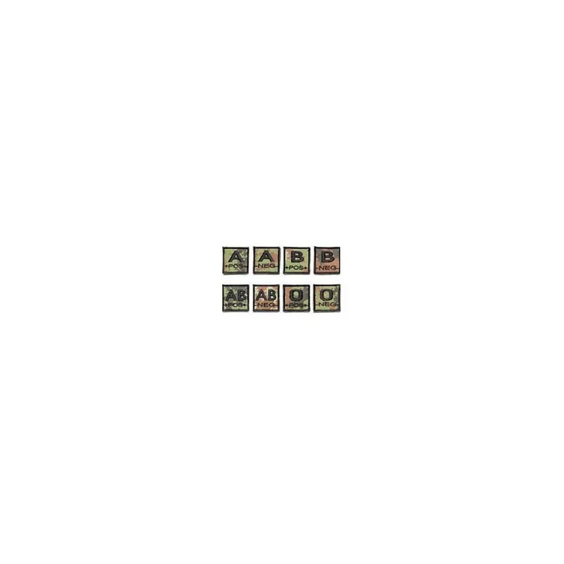 FINE SERIE PATCH GRUPPO SANGUIGNO RICAMATA QUADRATA VEGETATO