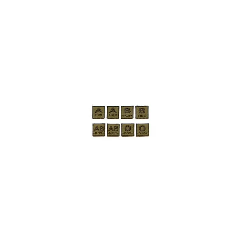 FINE SERIE PATCH GRUPPO SANGUIGNO RICAMATA QUADRATA OLIVE