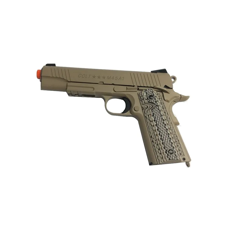 CYBERGUN PISTOLA SOFTAIR CO2 COLT M45A1 SCARRELLANTE TAN