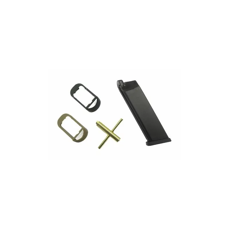 WE CARICATORE SOFTAIR CO2 PER PISTOLA G17/G18/G19 KIT CON DOPPIO PAD