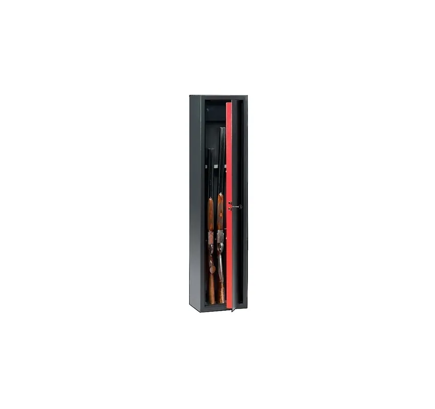 TECHNOMAX ARMADIO PORTAFUCILI A CHIAVE PER 5 ARMI COLOR NERO TCH4