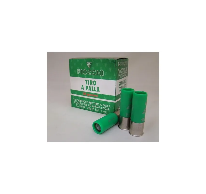 FIOCCHI CARTUCCE TIRO A PALLA CAL. 12 28grs *Conf. da 25pz*
