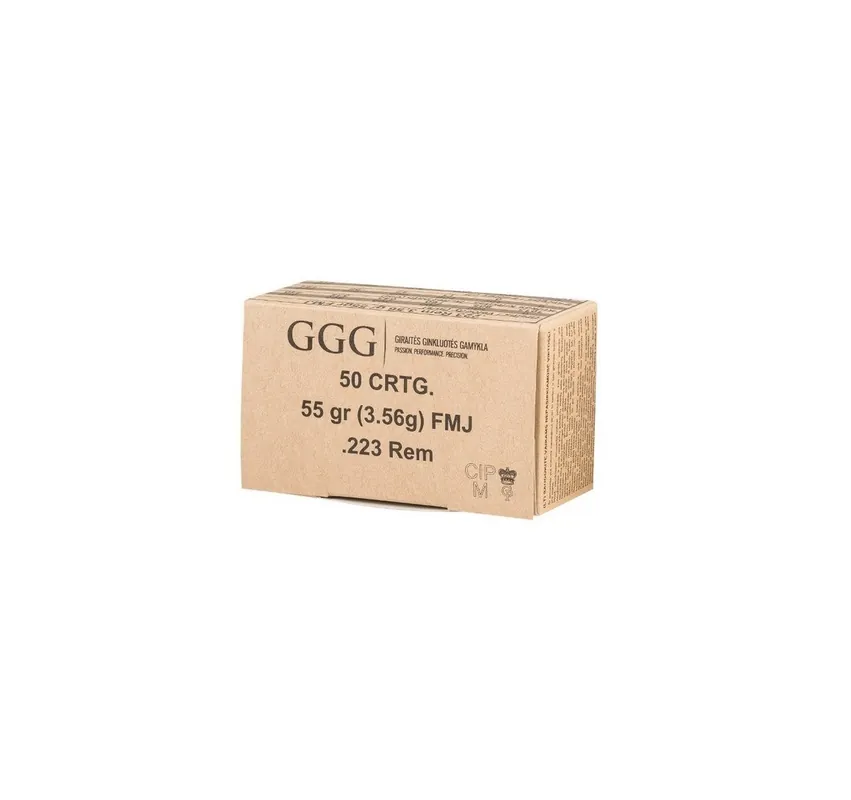 GGG CARTUCCE CAL. 223REM 55grs FMJ *Conf. da 50pz*