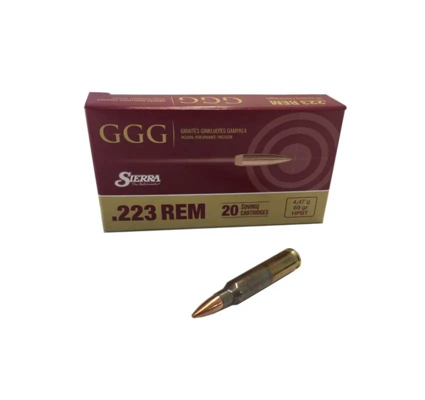 GGG CARTUCCE CAL. 223REM 69grs MATCHKING HPBT *Conf. da 20pz*