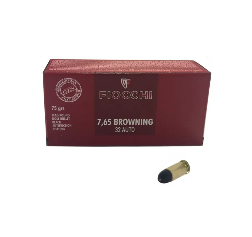 FIOCCHI CARTUCCE CAL. 7,65 BROWNING LRN 75grs GZN *Conf. da 50pz*