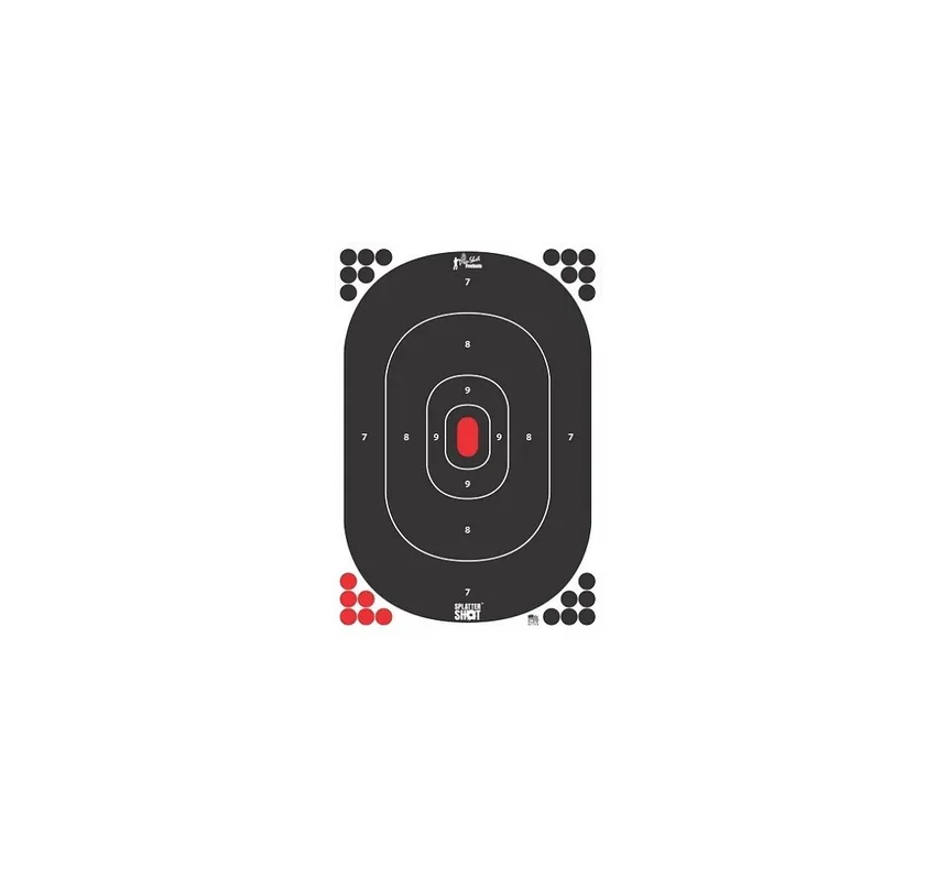 PROSHOT CENTRO BERSAGLIO SILHOUETTE SPLATTER ADESIVO 12 x 18 *Conf. 5 pezzi*