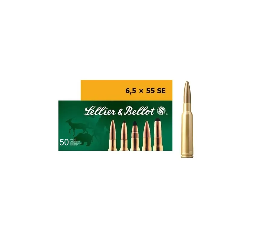 SELLIER & BELLOT CARTUCCE CAL 6,5x55 SE FMJ 140grs *Conf. da 50pz*