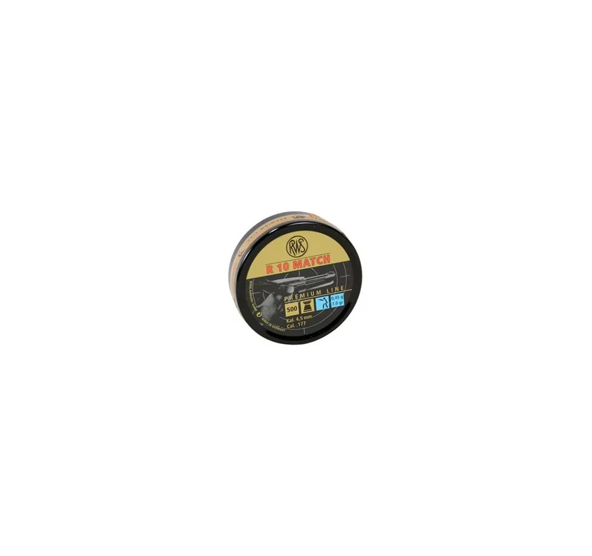 RWS PIOMBINO DIABOLO R10 MATCH 4.49mm 0.45g BLU *Conf. da 500pz*