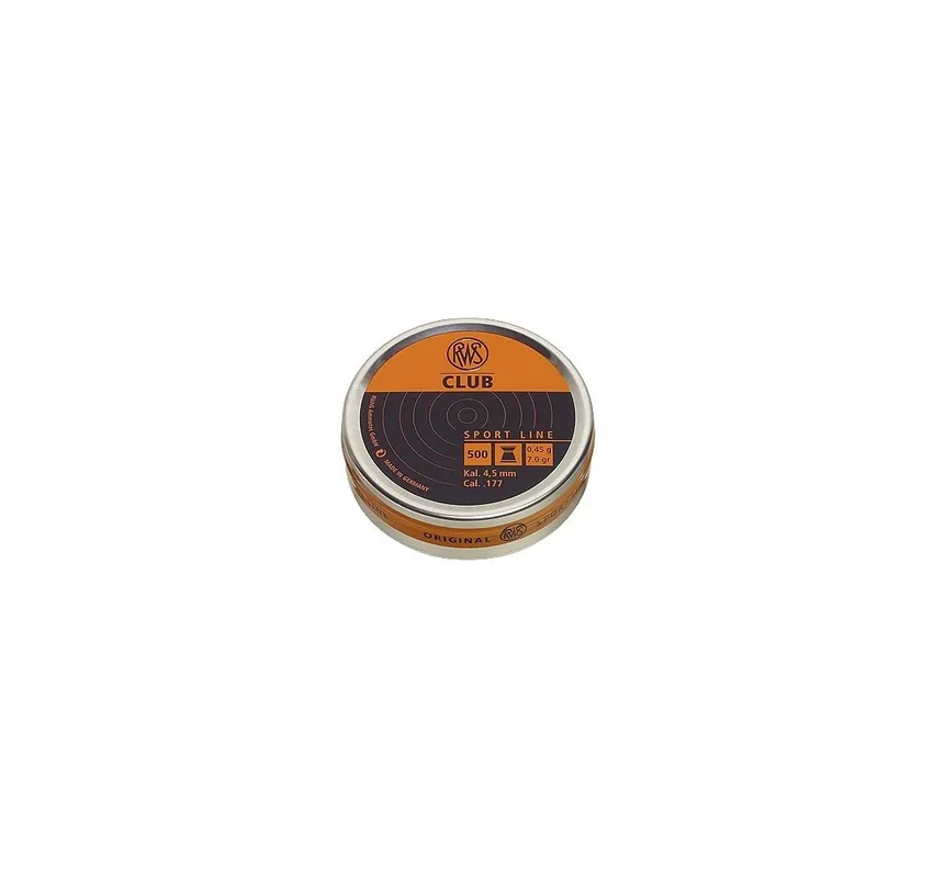 RWS PIOMBINO DIABOLO CLUB 4,5mm 0,45g *Conf. da 500pz*