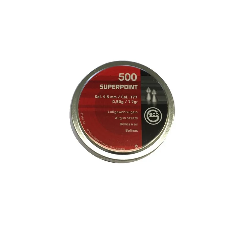RWS PIOMBINO DIABOLO GECO 4.5mm SUPERPOINT 0.50g *Conf. da 500pz*