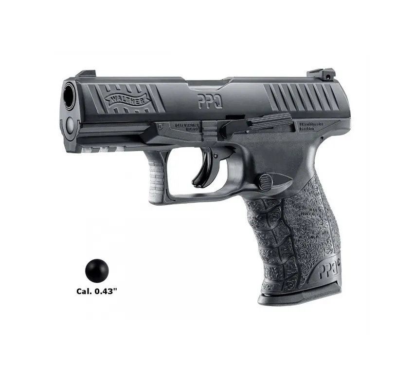 UMAREX WALTHER PISTOLA T4E PPQ M2 NERA CO2 -7,5J CAL .43 C.N. 735