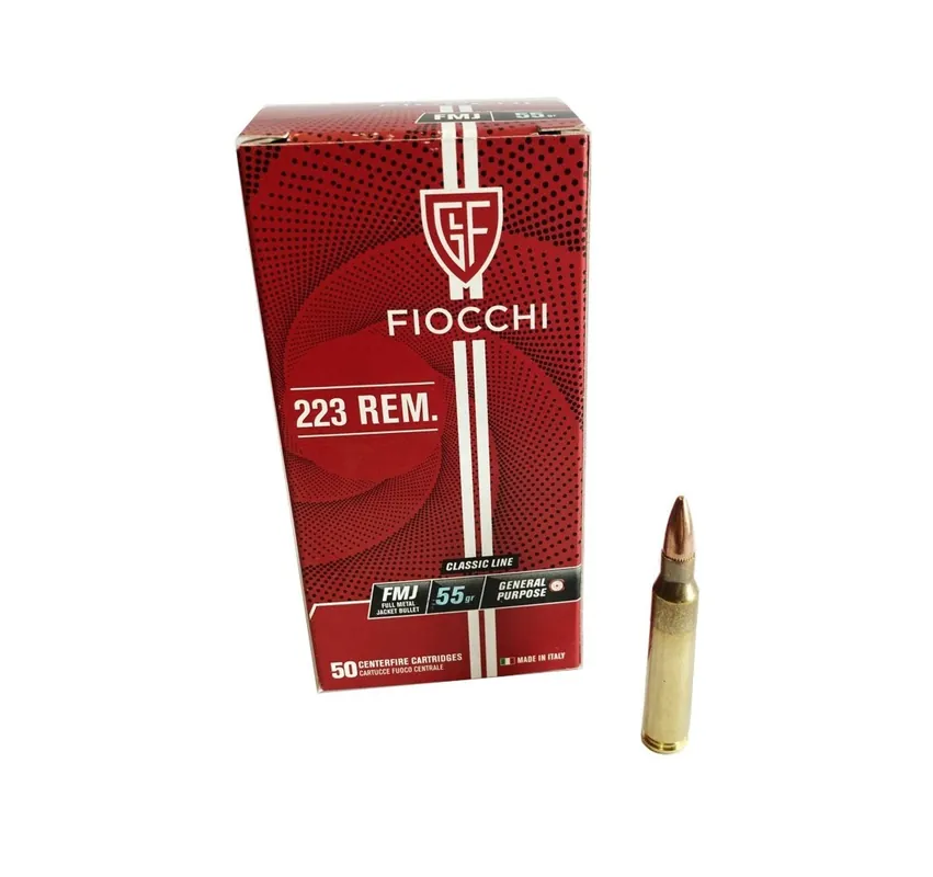 FIOCCHI CARTUCCE CAL. 223 REM FMJ 55grs *Conf. da 50pz*