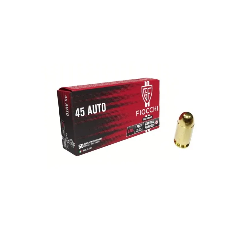 FIOCCHI CARTUCCE CAL. 45 ACP FMJ 230grs *Conf. da 50pz*