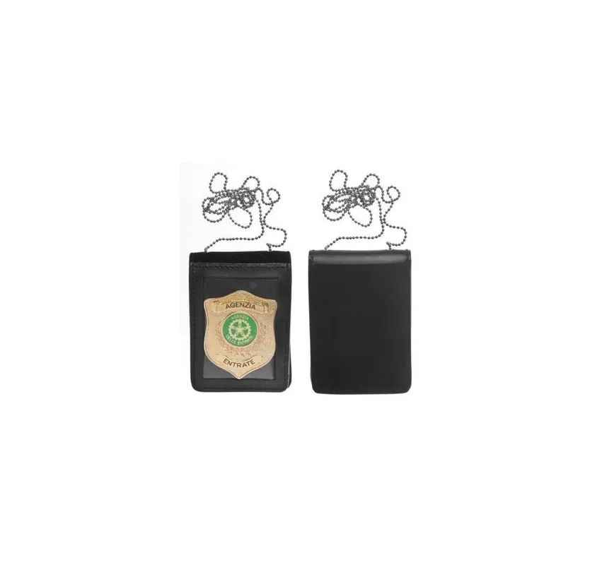 VEGA PORTA PLACCA IN PELLE VERTICALE NERO 1WL CHIUSURA CALAMITA
