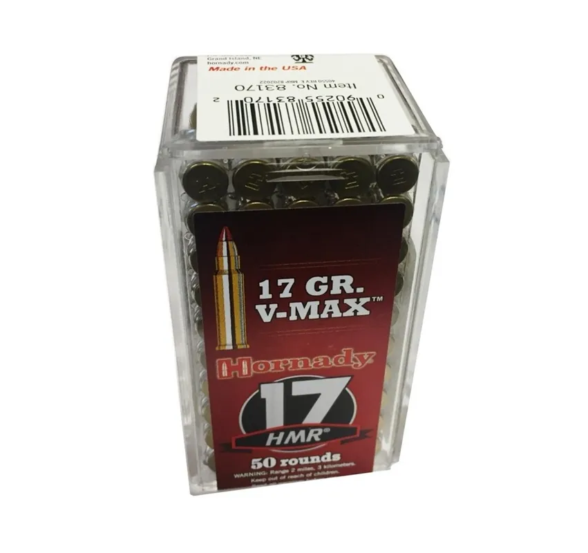 HORNADY CARTUCCE CAL. 17 HMR V-MAX 17grs *Conf. 50pz*