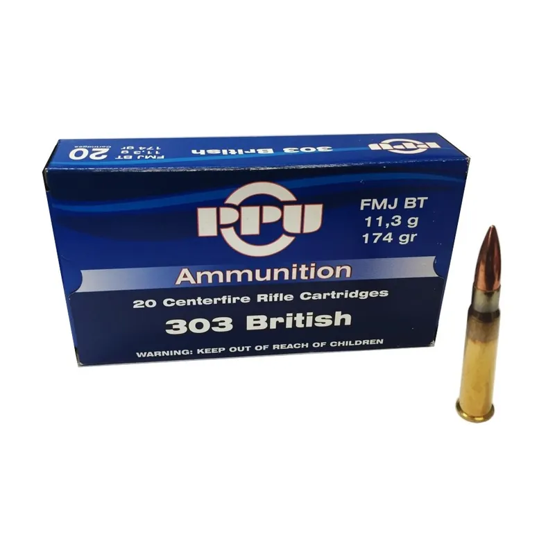 PPU PARTIZAN CARTUCCE CAL. 303 BRITISH FMJ BT 174grs *Conf. da 20pz*