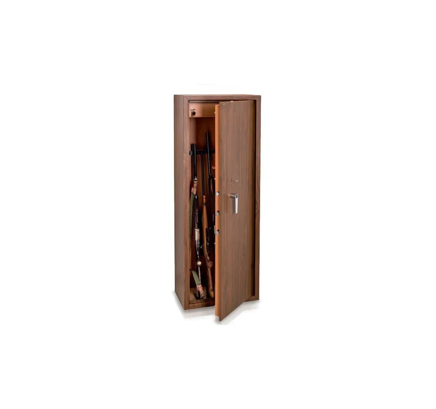 TECHNOMAX ARMADIO PORTAFUCILI A CHIAVE PER 10 ARMI COLOR LEGNO TCL10