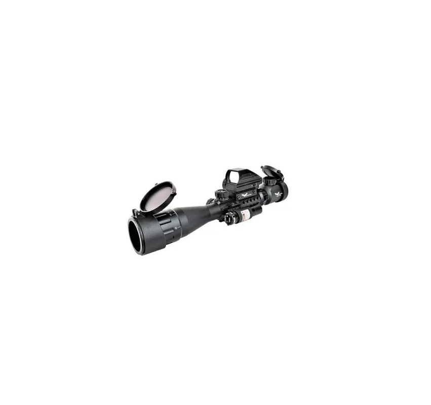 JS TACTICAL COMBO OTTICA 3X-9X LENTE 40mm CON RED DOT E LASER CANNOCCHIALE