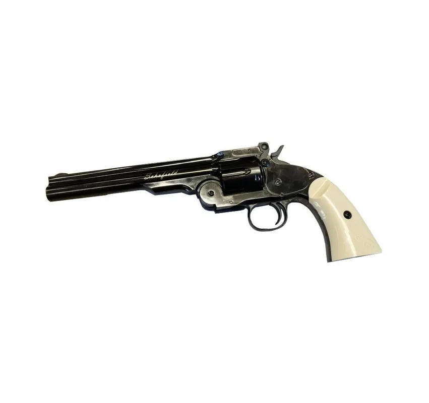 ASG PISTOLA/REVOLVER SCHOFIELD CO2 -7,5J CAL 4,5 GRIP EFFETTO AVORIO C.N. 00026bnp