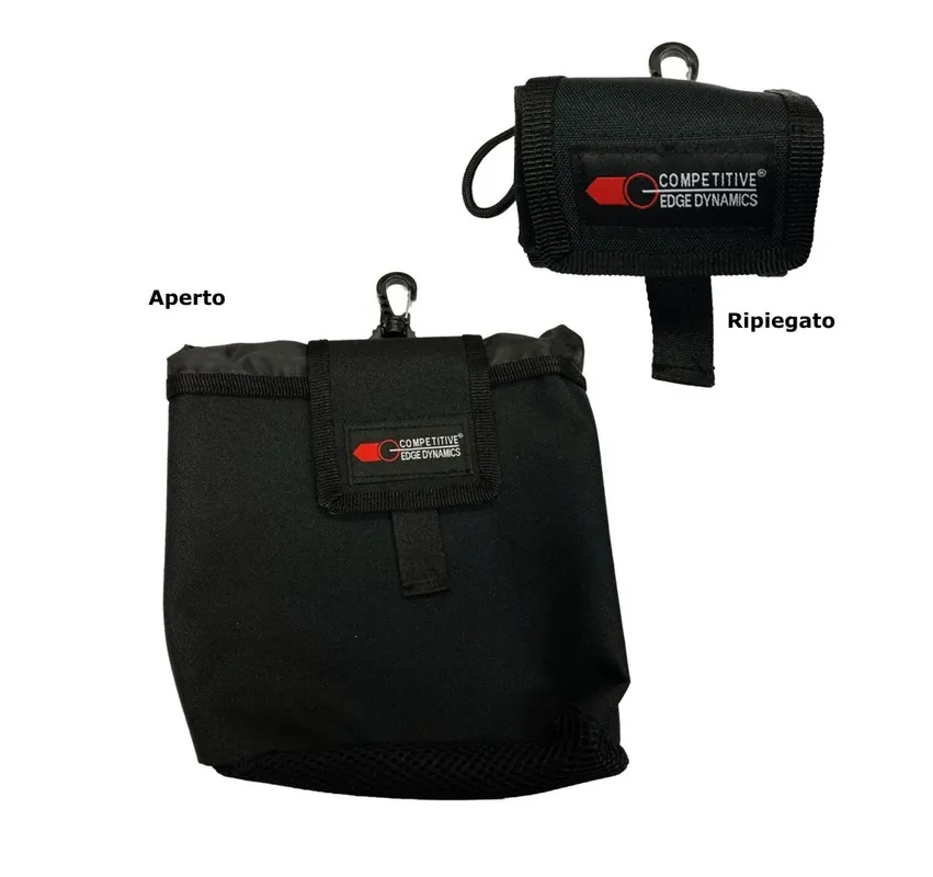COMPETITIVE EDGE DYNAMICS SACCHETTO PORTA BOSSOLI PIEGHEVOLE CON PATELLA ED ATTACCO