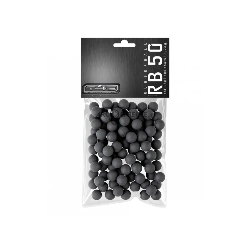 UMAREX PALLINI GOMMA T4E HDR .50"RB PRAC NERI 1.23g *Conf. da 100pz*