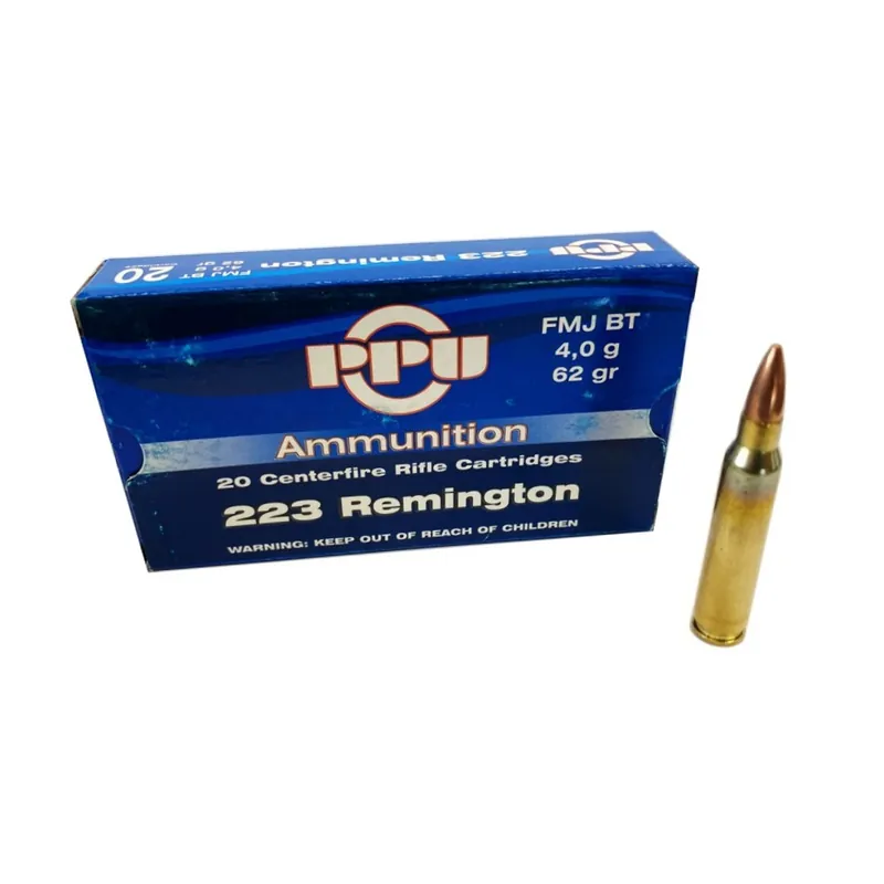 PPU PARTIZAN CARTUCCE CAL. 223 REM FMJ BT 62grs *Conf. da 20pz*