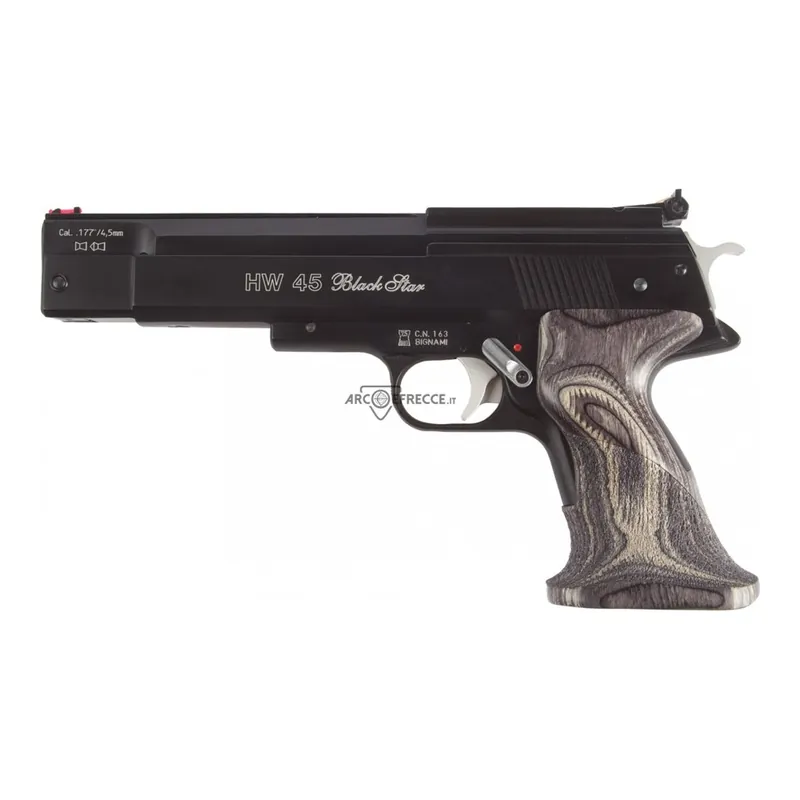 WEIHRAUCH PISTOLA PAC 45 BLACK STAR -7,5j CAL. 4,5 C.N. 163