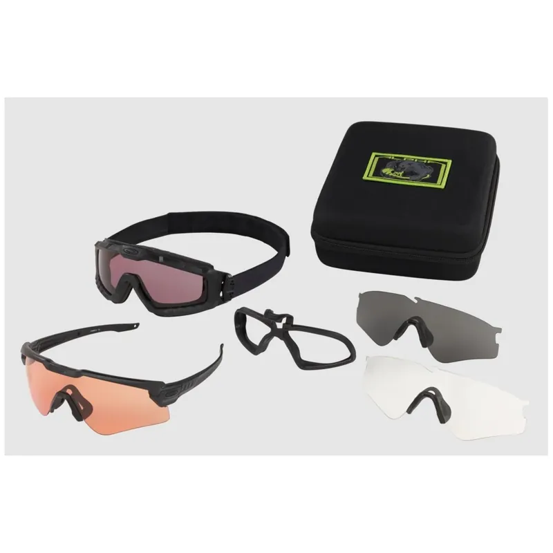 OAKLEY SI MILITARY BALLISTIC EN166 OCCHIALI M-FRAME ALPHA MATTE BLACK OPERATOR KIT SQUARE CASE